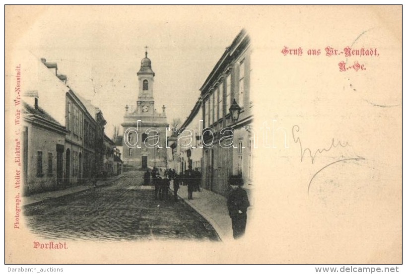 T2 1899 Wiener Neustadt, Vorstadt / Street View With Church - Non Classificati