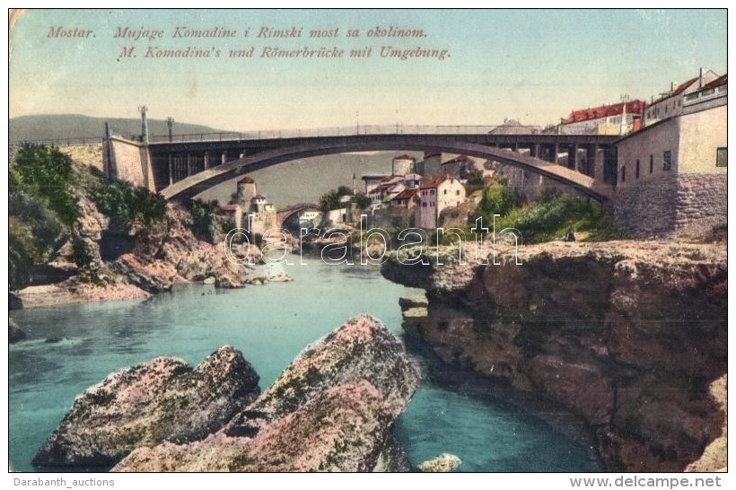 T2/T3 Mostar, Mujage Komadine I Rimski Most Sa Okolinom / M. Komadina's Und R&ouml;merbr&uuml;cke Mit Umgebung /... - Sin Clasificación