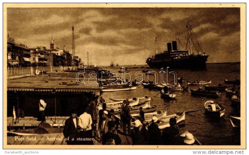 ** T1/T2 Port Said, Arrival Of A Steamer - Sin Clasificación