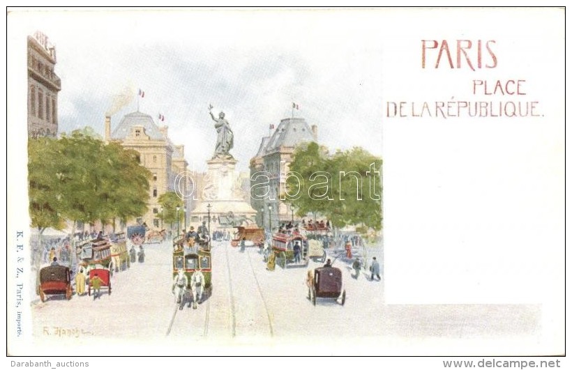 ** T2 Paris, Place De La R&eacute;publique / Square, Horse Tramway - Non Classés