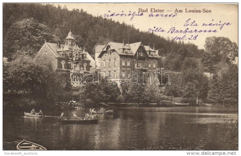 * T2/T3 Bad Elster, Am Louisa-See, Schloss Miramar / Lake With Rowboats, Miramar Castle (Rb) - Non Classificati