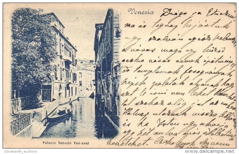 Venice, Venezia; Rio S. Cristoforo, Palazzo Sanudo Van-axel / Bridge, Canal, Palace - 2 Pre-1945 Postcards - Sin Clasificación