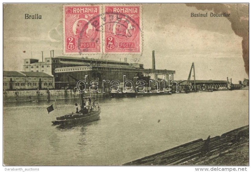 T2/T3 Braila, Basinul Docurilor / Basin Docks, Port, TCV Card  (EK) - Non Classificati