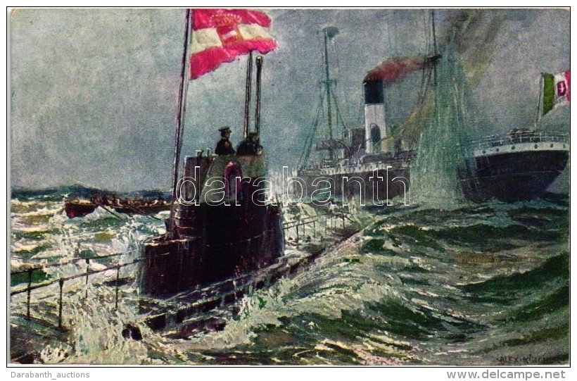 ** T2 Der Unterseebootkrieg In Der Adria (Versenkung Eines Italienisches Dampfers) / Submarine-war In The Adriatic... - Sin Clasificación
