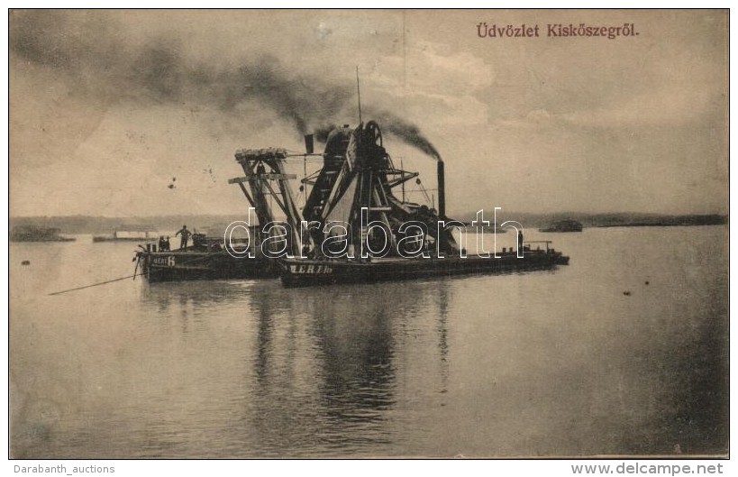 T2 Kotr&oacute;haj&oacute; KiskÅ‘szegn&eacute;l, Kiadja Borkovits N&aacute;ndor / Dredge At Batina - Non Classificati