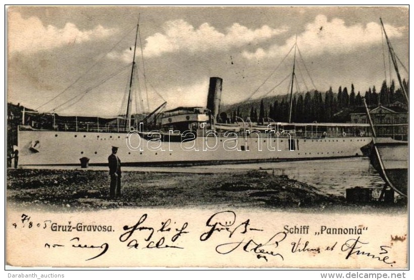 T2/T3 A Pannonia GÅ‘zhaj&oacute; Gravos&aacute;ban / SS Pannonia Schiff Verlag J. Tosovic (EK) - Non Classificati