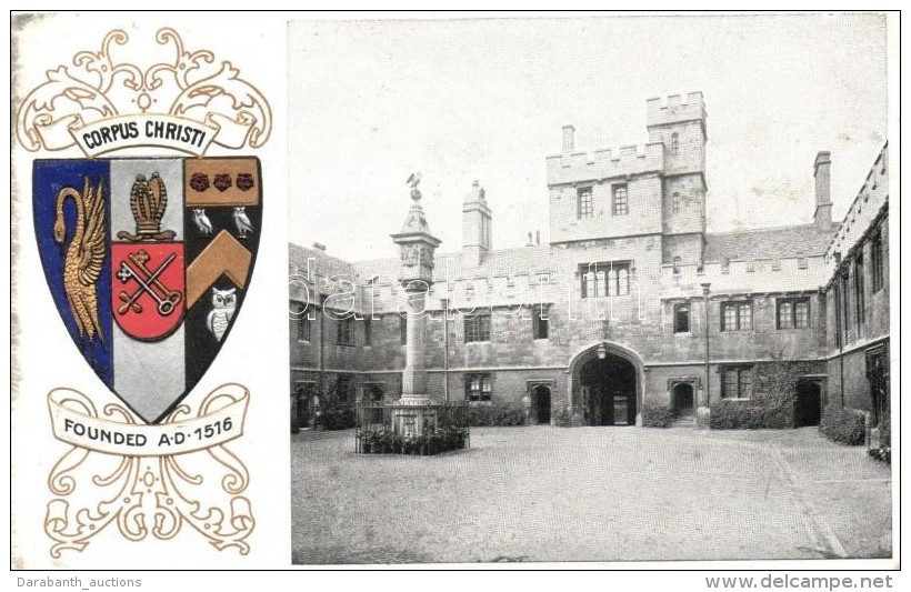 ** T1/T2 Oxford, Corpus Christi, Coat Of Arms; Heraldic Series Of Postcards Oxford No. 5. Emb. - Non Classificati