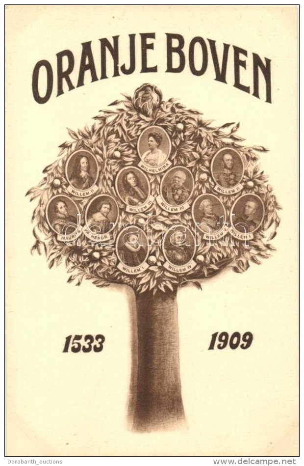 ** T1 1533-1909 Oranje Boven / Royal Family Tree Of The Netherlands - Non Classificati