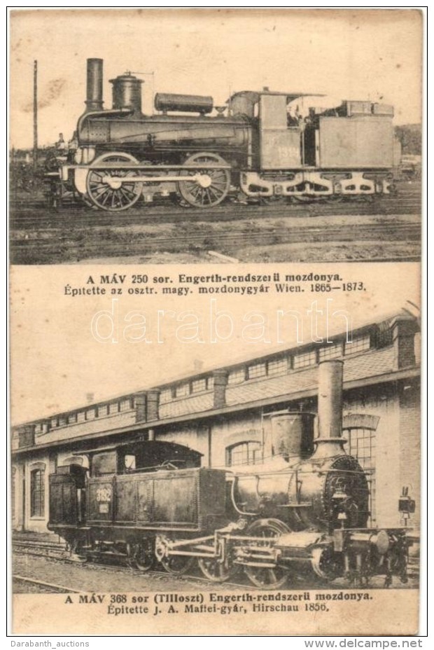 ** T2 A M&Aacute;V 250 Sor. &eacute;s 368 Sor. (Tilloszt) Engerth-rendszerÅ± Mozdonya / Hungarian State Railways,... - Sin Clasificación