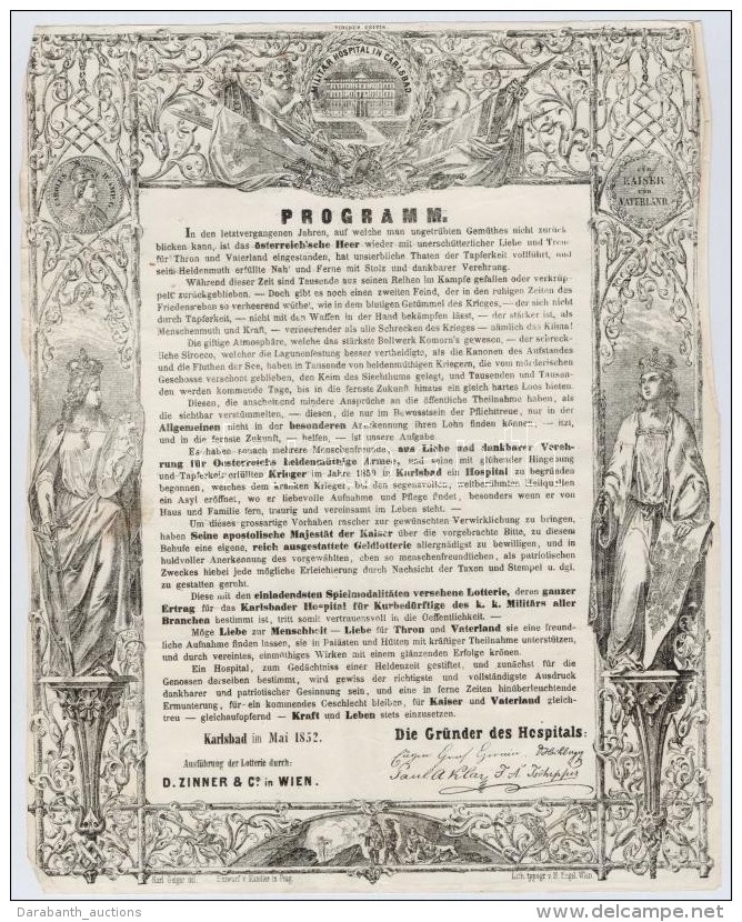 Csehorsz&aacute;g / T&ouml;rt&eacute;nelmi Tartom&aacute;ny / Karlovy Vary 1851. 'Karlsbadi K&oacute;rh&aacute;z'... - Non Classificati