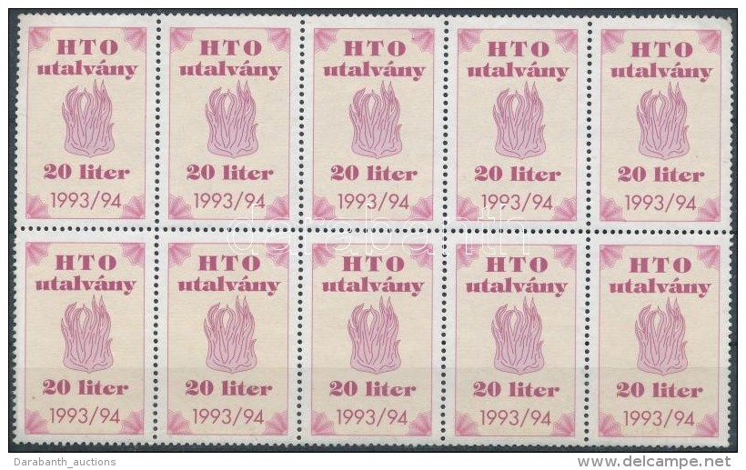 1993-1994. 'HTO (H&aacute;ztart&aacute;si T&uuml;zelÅ‘olaj) Utalv&aacute;ny - 20 Liter' T&iacute;zes T&ouml;mbben... - Non Classificati