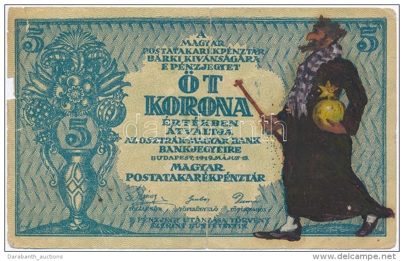 1919. 5K 'Osztr&aacute;k-Magyar Bank...' ElÅ‘lapj&aacute;n G&uacute;nyrajz T:IV
Adamo K8 - Unclassified