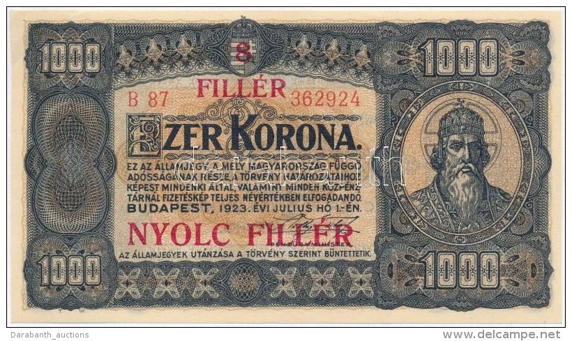 1923. 1000K '8 FILL&Eacute;R - NYOLC FILL&Eacute;R' Fel&uuml;lnyom&aacute;ssal T:I-
Adamo K37B - Unclassified