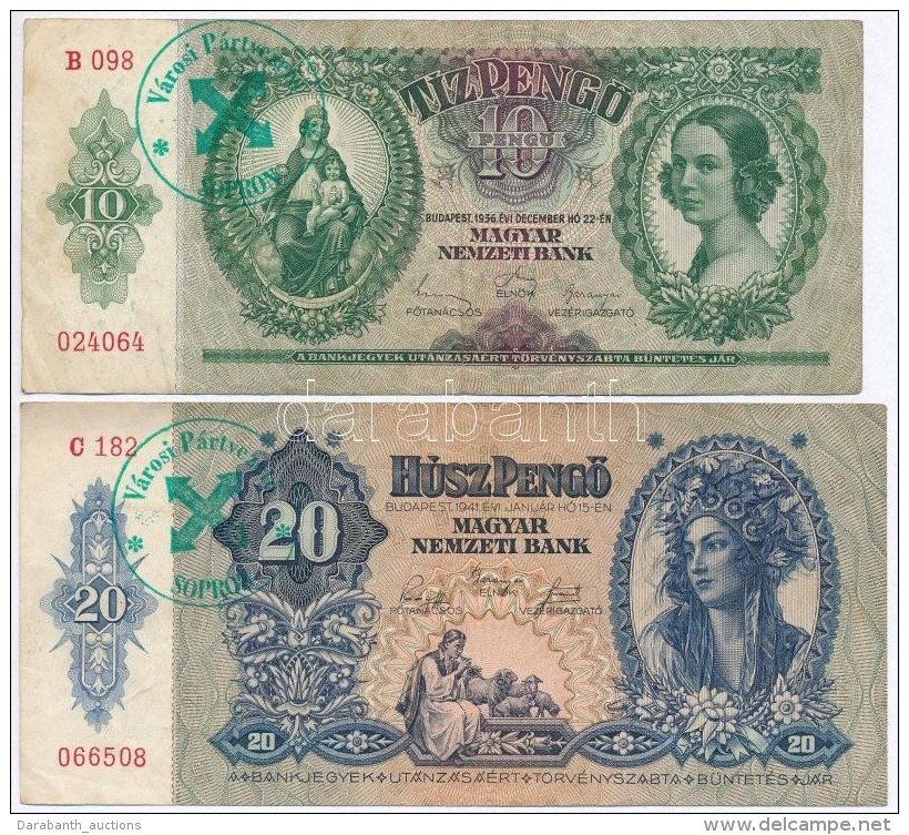 1930. 100P + 1932. 50P + 1936. 10P + 1941. 20P Mindegyik Hamis Nyilaskeresztes 'V&aacute;rosi P&aacute;rtvezetÅ‘... - Sin Clasificación