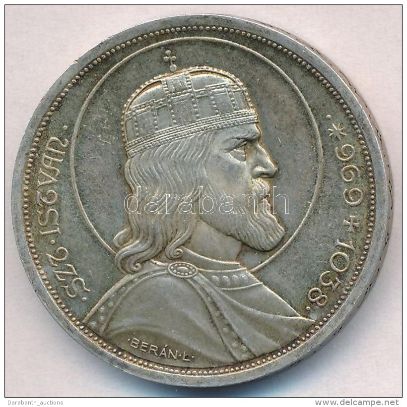 1938. 5P Ag 'Szent Istv&aacute;n' T:1-,2 Patina 
Adamo P8.1 - Non Classificati