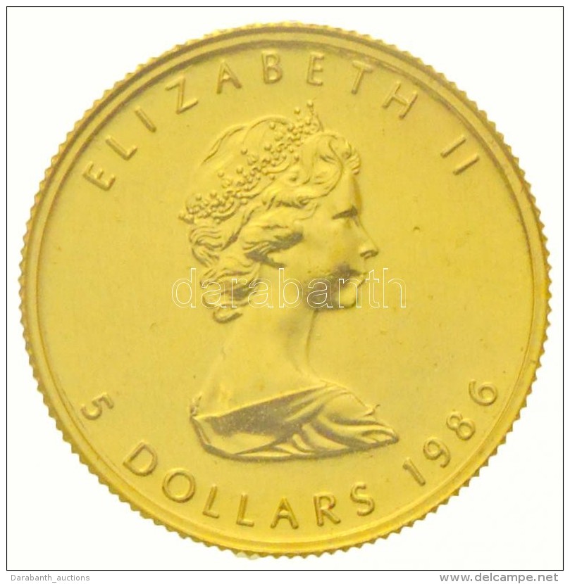Kanada 1986. 5D Au 'II. Erzs&eacute;bet' (3,12g/0.999) T:1
Canada 1986. 5 Dollars Au 'Elisabeth II' (3,12g/0.999)... - Non Classificati