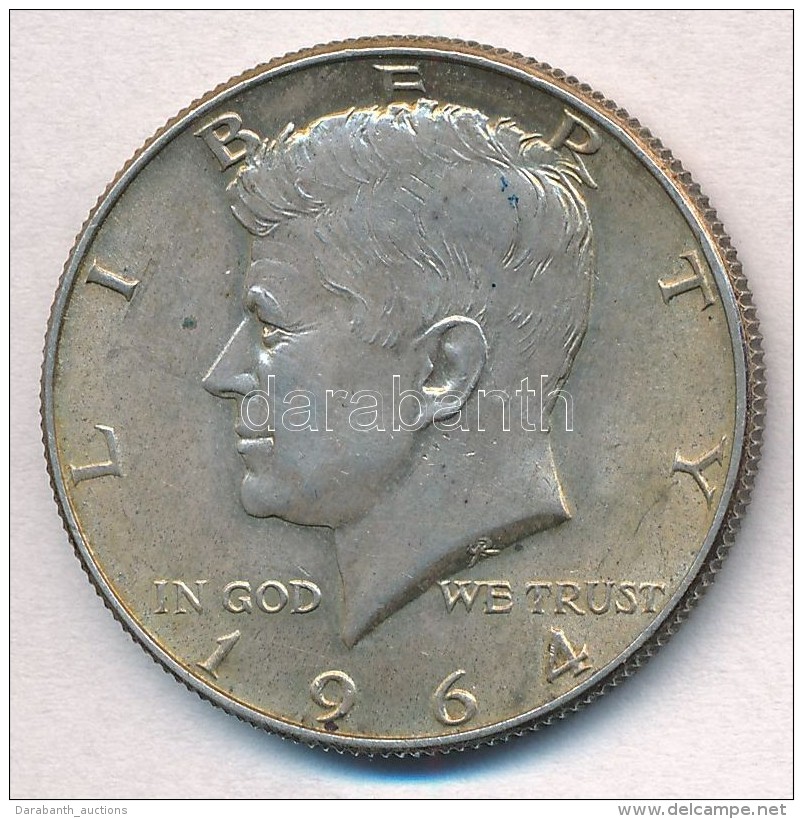 Amerikai Egyes&uuml;lt &Aacute;llamok 1964. 1/2$ Ag 'Kennedy' T:2 Kis Patina USA 1964. 1/2 Dollar Ag 'Kennedy' C:XF... - Zonder Classificatie