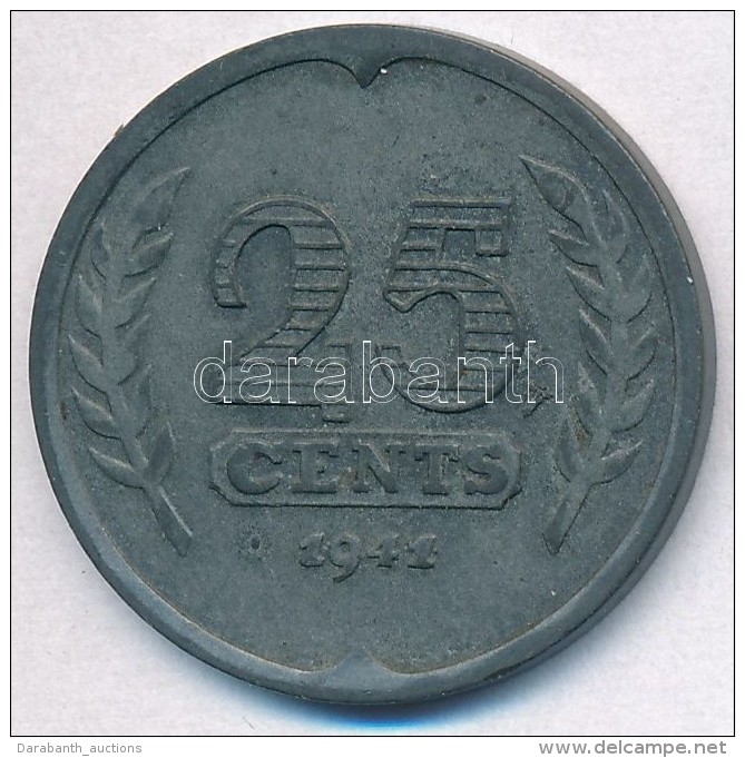 Hollandia / N&eacute;met Megsz&aacute;ll&aacute;s 1941. 25c Zn T:2
Netherlands / German Occupation 1941. 25 Cents... - Non Classificati