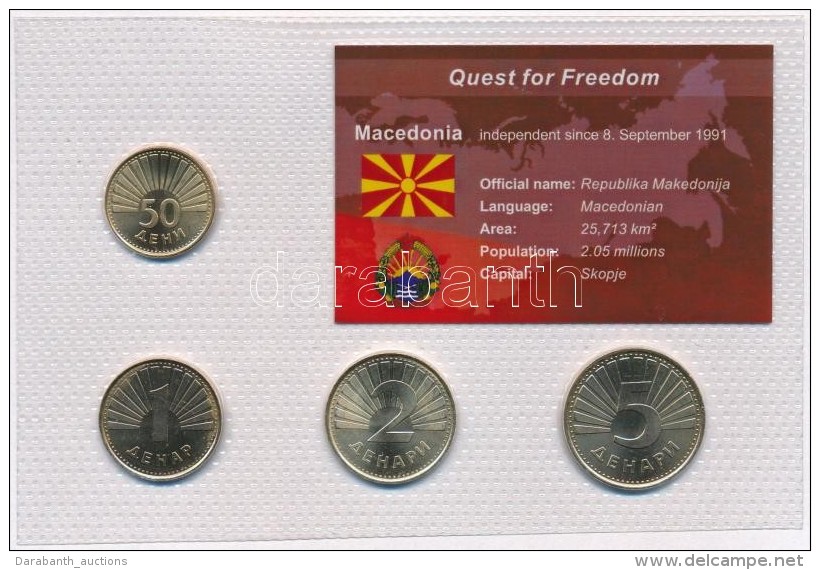 Maced&oacute;nia 1993-2001. 50d-5D (4xklf) 'Quest For Freedom' Sorozat, Forgalmi Sor MÅ±anyag... - Sin Clasificación