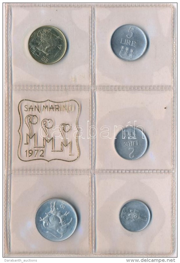 San Marino 1972. 1L-20L (5xklf) F&eacute;mp&eacute;nz Szett D&iacute;sztokban, T&aacute;j&eacute;koztat&oacute;val... - Non Classificati