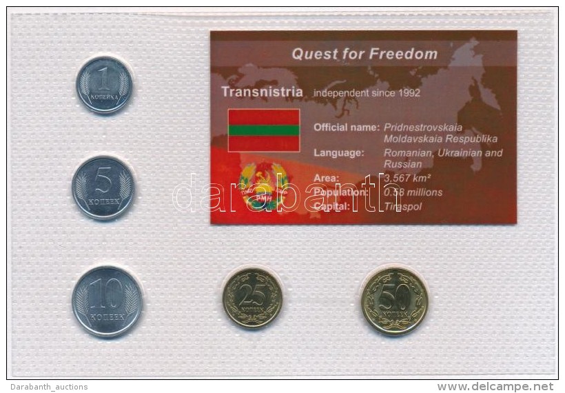 Transznisztria 2000-2005. 1k-50k (5xklf) 'Quest For Freedom' Sorozat, Forgalmi Sor MÅ±anyag... - Non Classificati