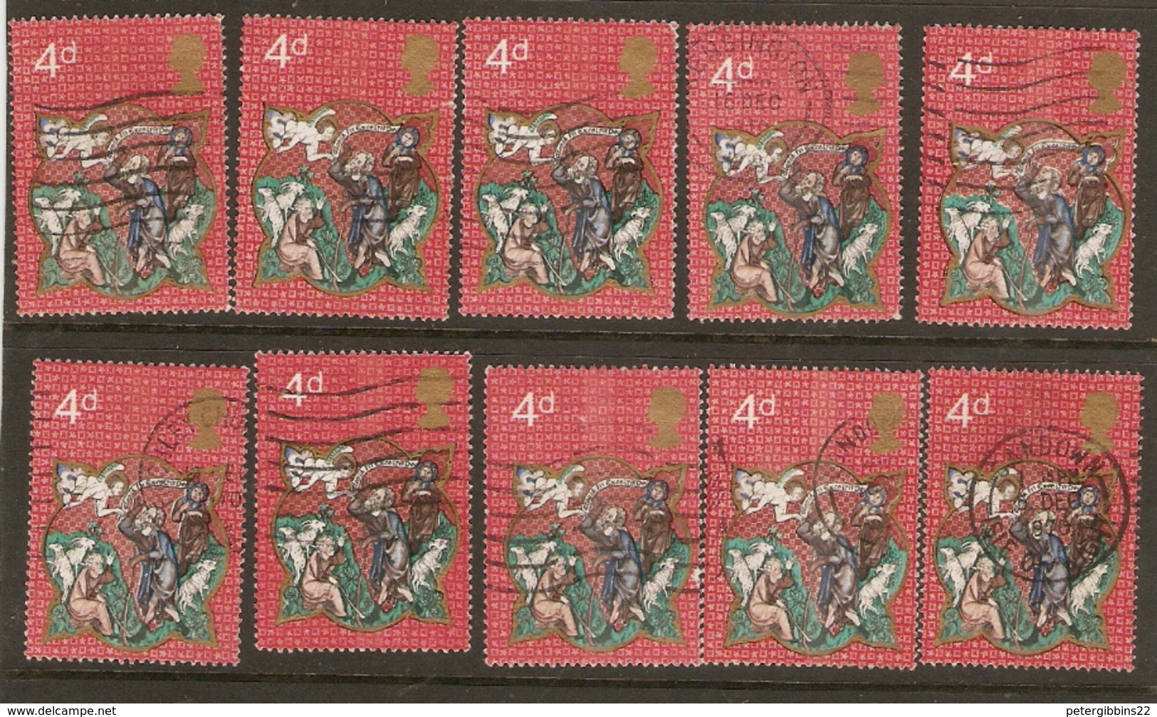 Great Britain 1970 SG 838 4d Christmas, Good Sound Used, As Shown On Scan. - Vrac (max 999 Timbres)