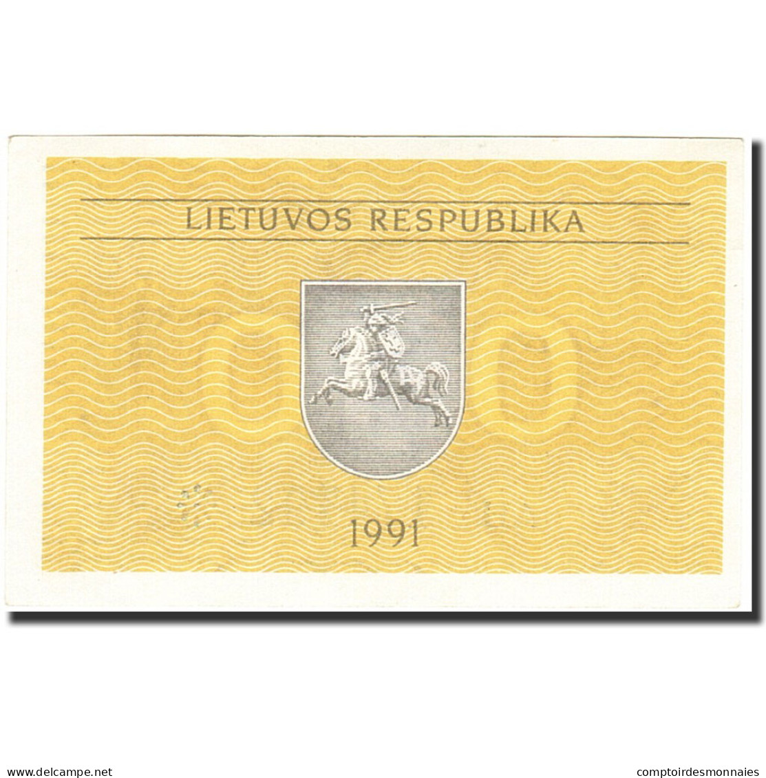 Billet, Lithuania, 0.10 Talonas, 1991, 1991, KM:29a, SUP+ - Lituanie