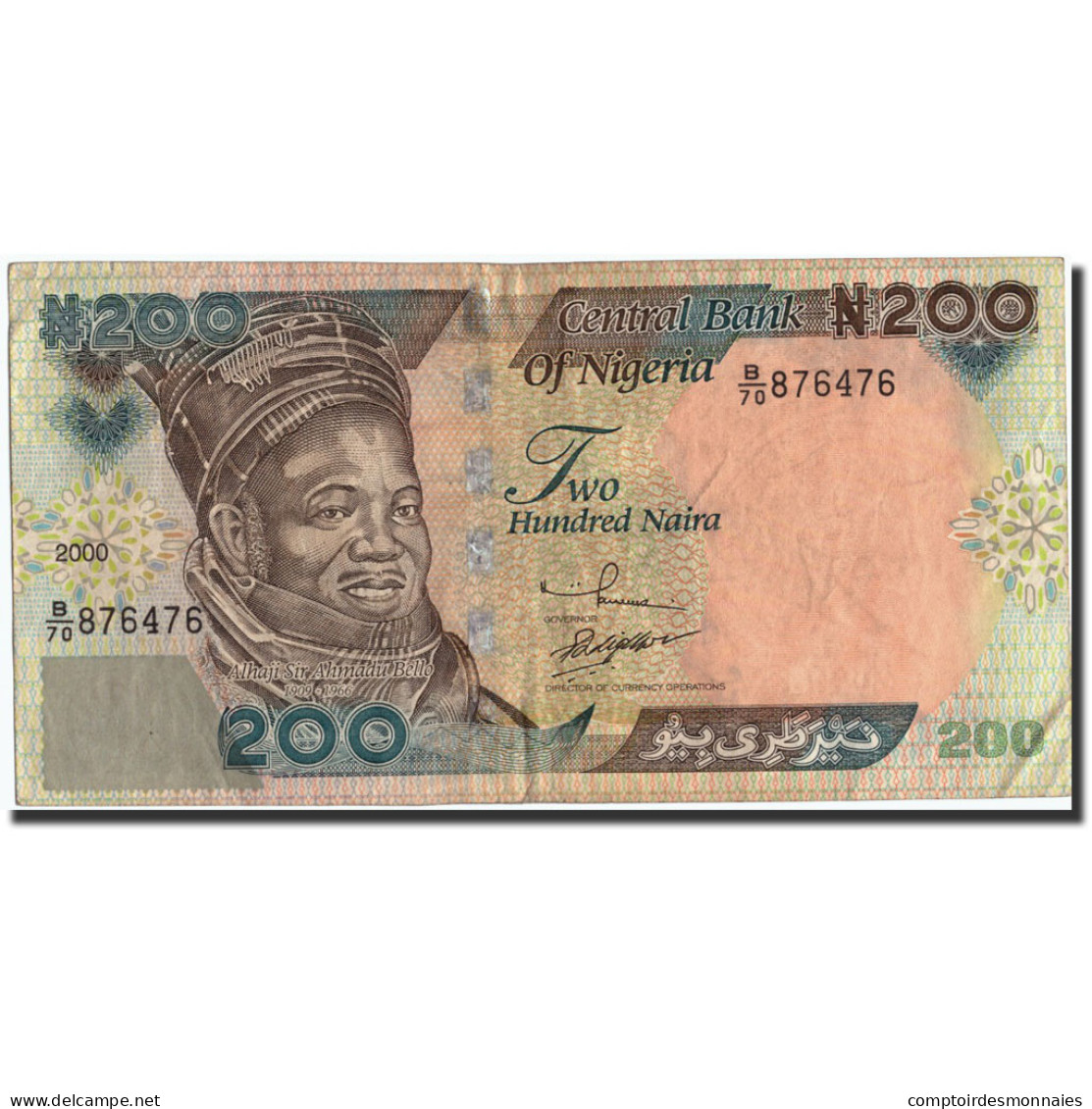 Billet, Nigéria, 200 Naira, 2000, 2000, KM:29a, TTB - Nigeria