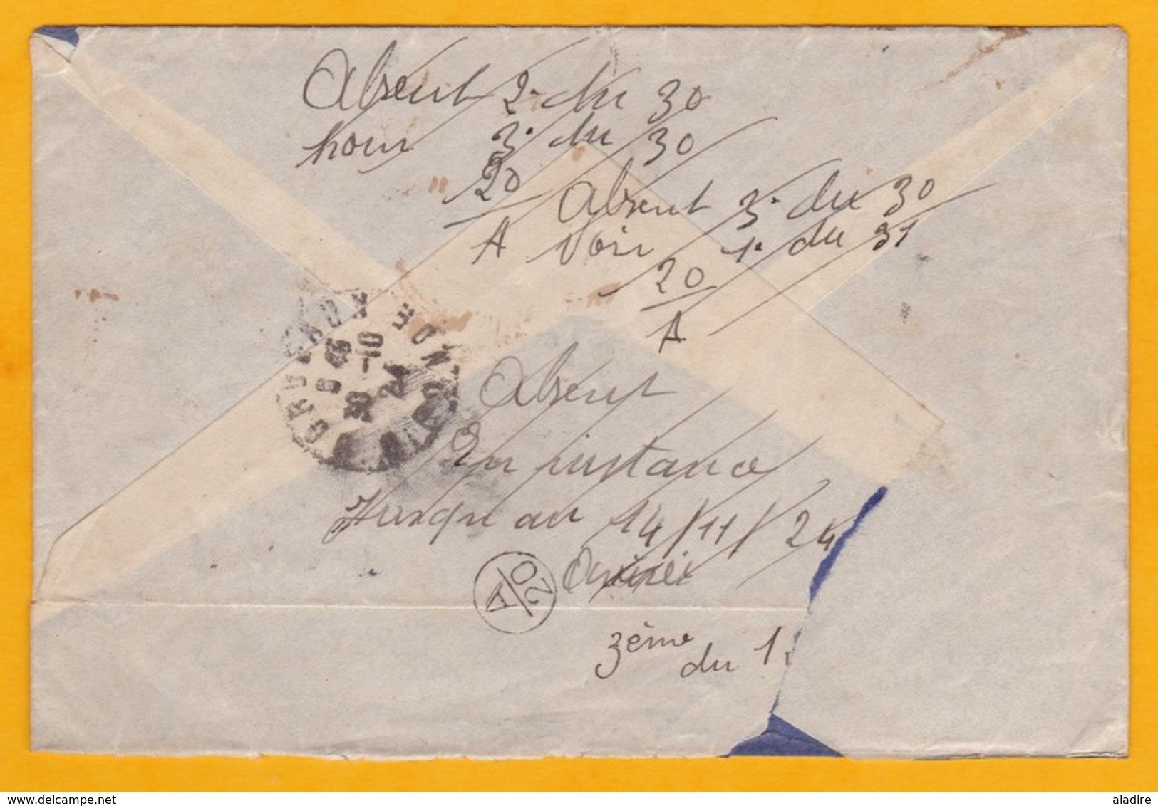 1924 - Lettre Recommandée De Cholon, Cochinchine Vers Bordeaux, France - Affrt 12 C - Cad Arrivée - Lettres & Documents
