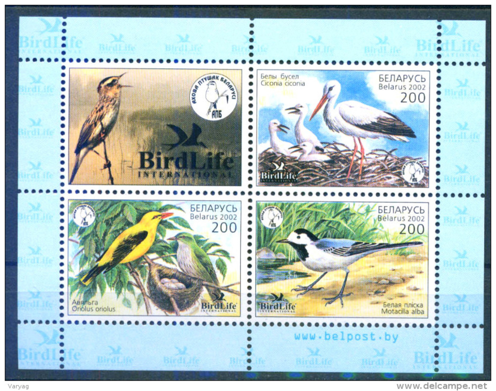 TH_ Belarus 2002 Birds Of Year Bl. S/S MNH - Otros & Sin Clasificación