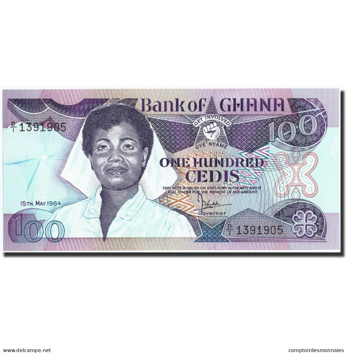 Billet, Ghana, 100 Cedis, 1984, 1984-05-15, KM:26a, NEUF - Ghana