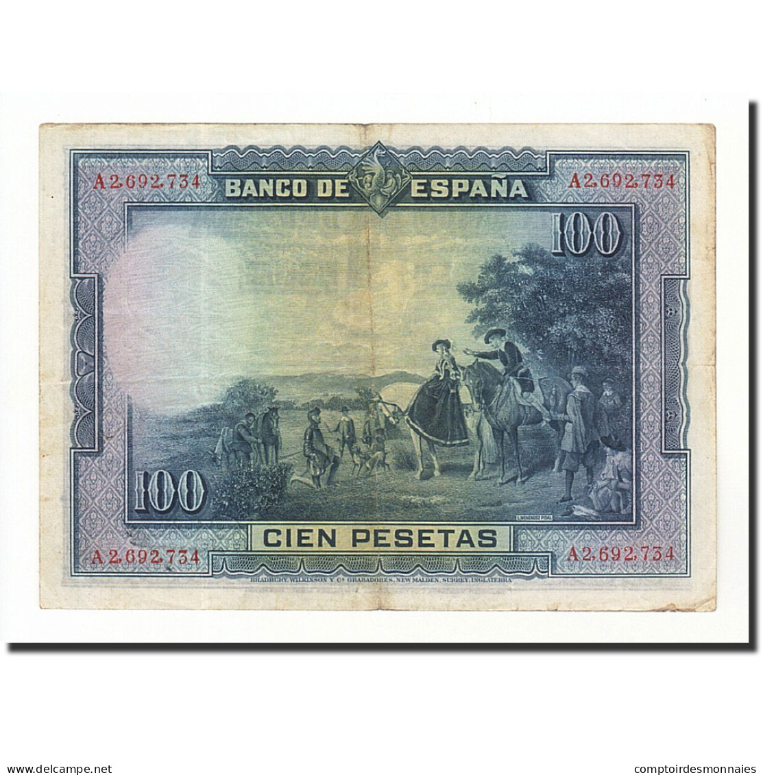 Billet, Espagne, 100 Pesetas, 1928, 1928-08-15, KM:76a, TTB - 100 Peseten