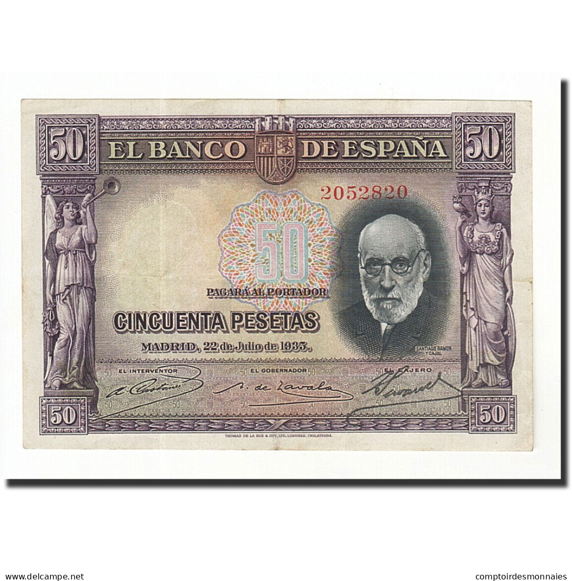 Billet, Espagne, 50 Pesetas, 1935, 1935-07-22, KM:88, SUP - 50 Pesetas