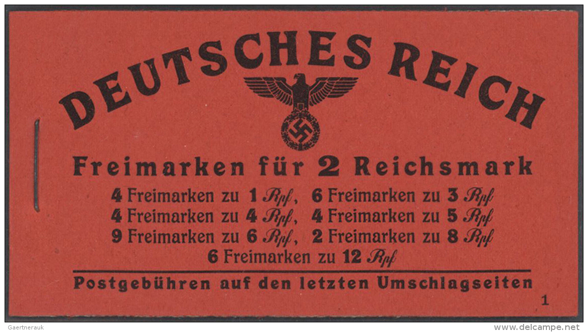 Deutsches Reich - Markenheftchen: 1941, Hitler, Lot Von Drei Postfrischen Markenheftchen: MiNr. 49.1, 49.2, 49.3. Die Ma - Markenheftchen