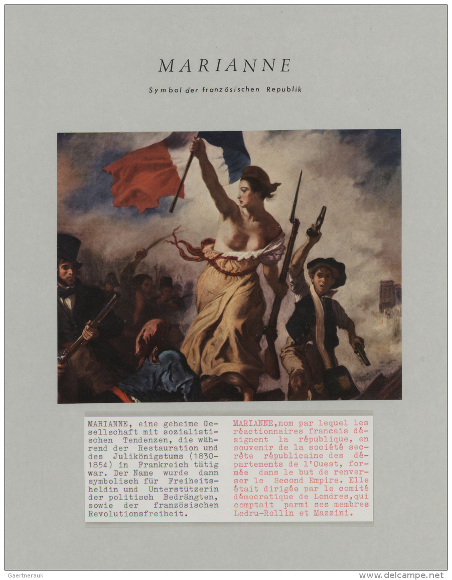 Frankreich: 1944-1976, Marianne Ausstellungs-Sammlung In 2 B&auml;nden, Dabei Postfrische Ausgaben Mit Heftchen, Druckda - Sammlungen