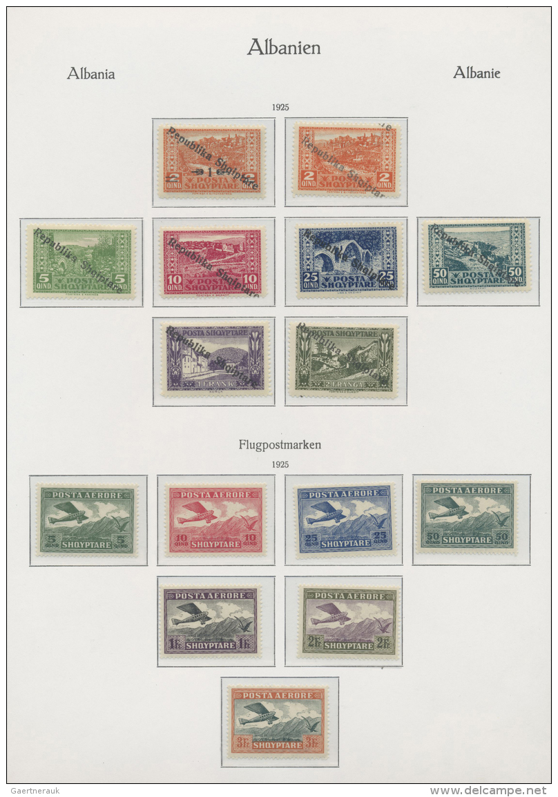 Albanien: 1920/2012, Comprehensive MNH (very Few Hinged) Collection In 4 KA-BE/Lighthouse Albums, Starting In The 1920ie - Albanien