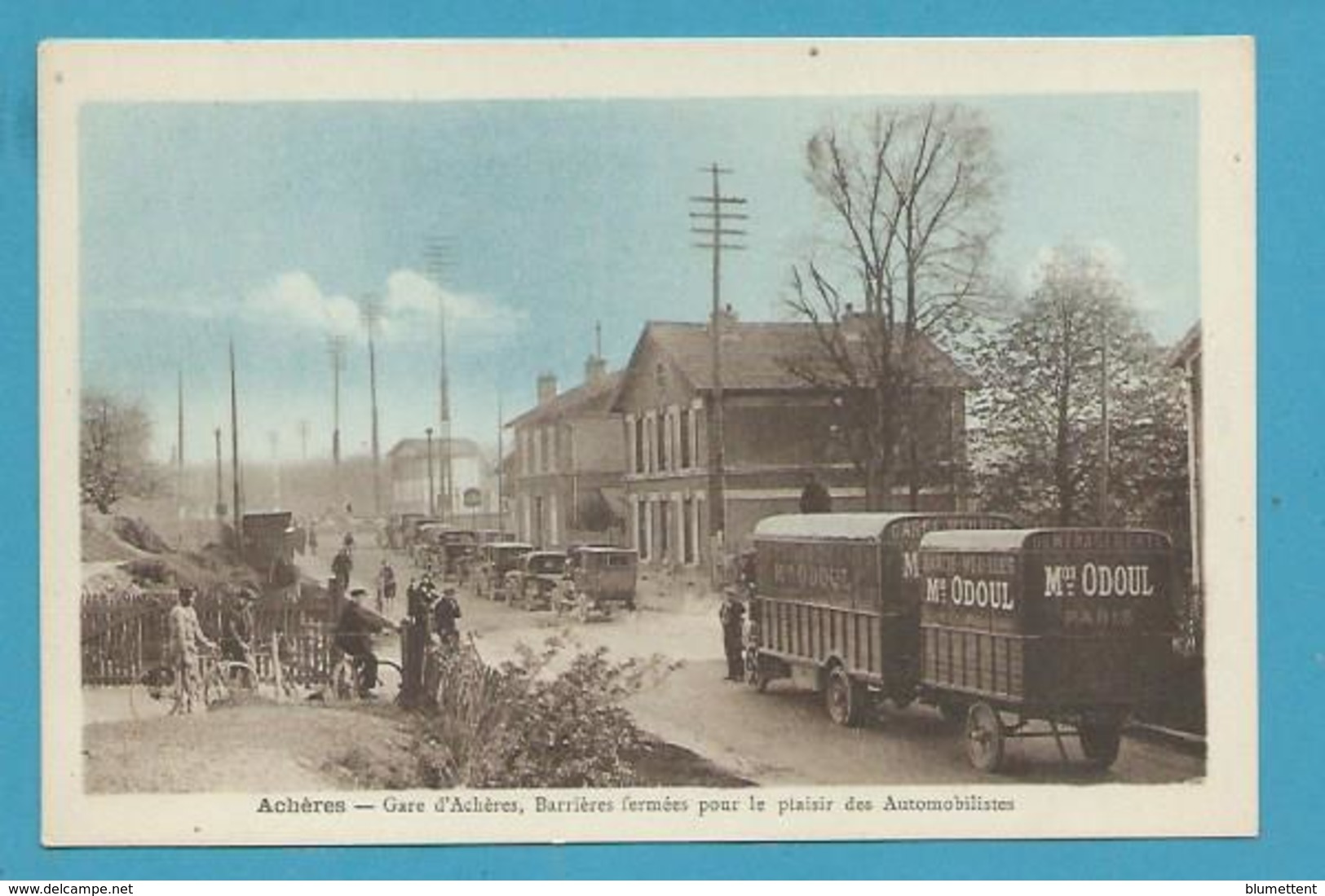 CPSM Chemin De Fer Passage à Niveau Fermé Pour Le Plaisir Des Automobilistes Gare ACHERES 78 - Acheres