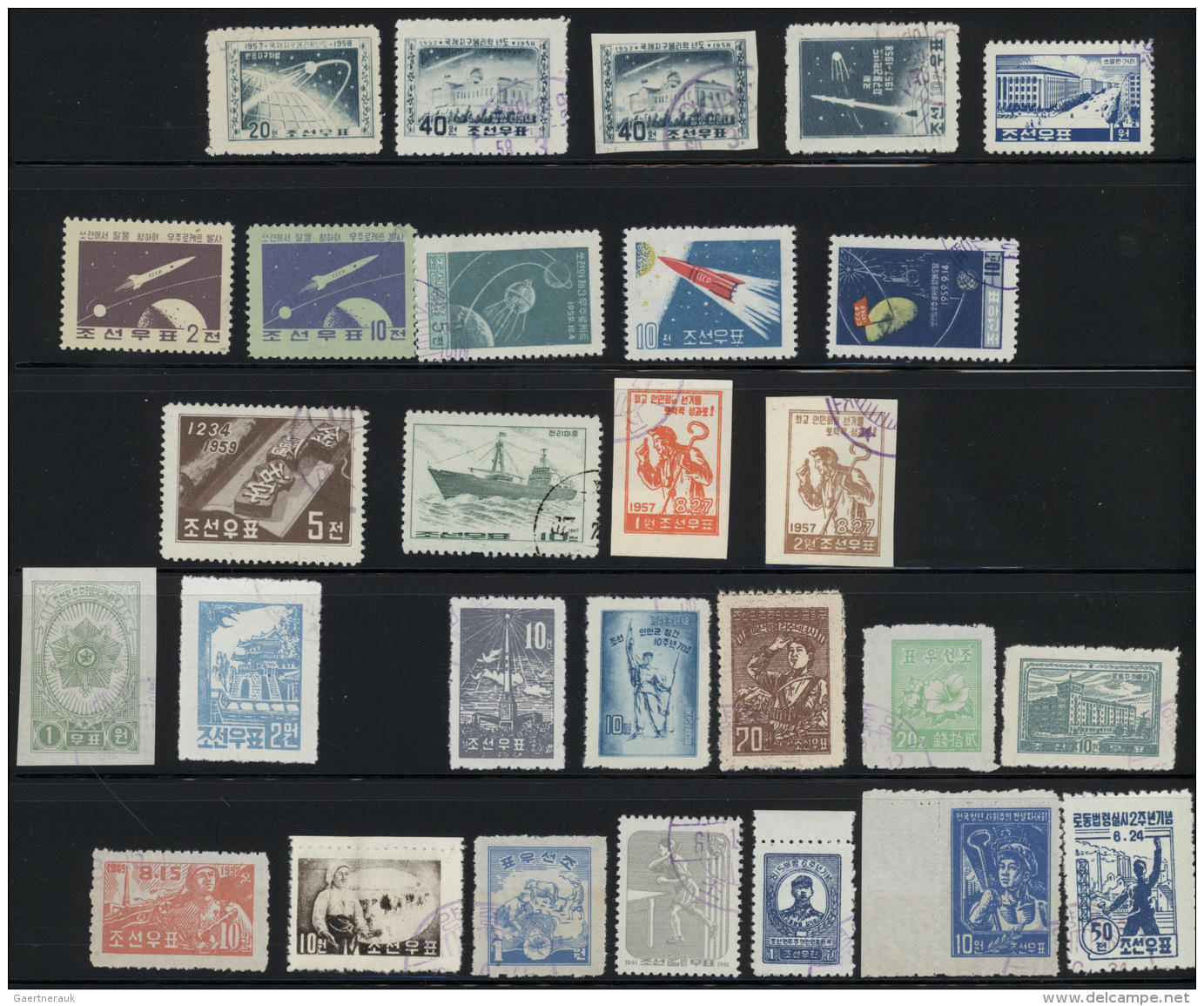 Korea-Nord: 1950/92 (ca.), Mint And Predominantly Used On Stockpages In Large Stockbooks (3) Resp. Stockbook With 60s/70 - Korea (Nord-)