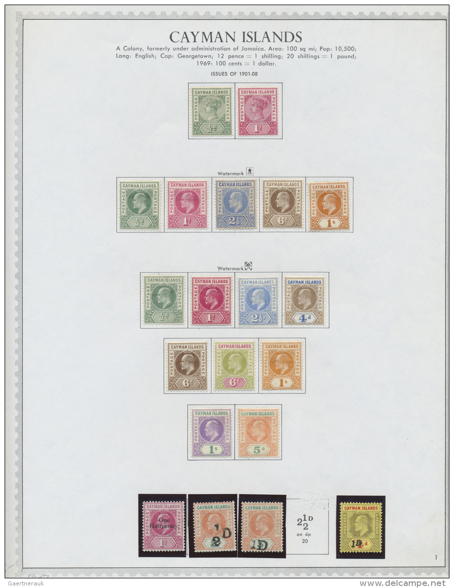 Kaiman-Inseln / Cayman Islands: 1901 - 1963 (approx.), Mint Collection, Very Fresh, Different To Duplicate Virtuelly Com - Kaimaninseln