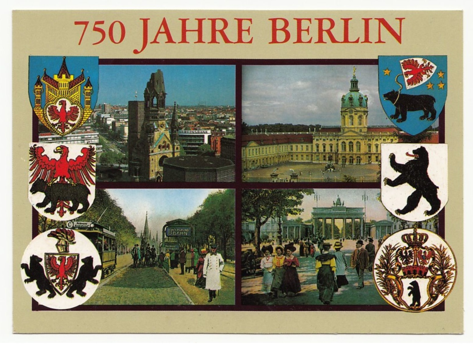 (West) 750 Jahre Berlin - 4 Ansichten - Ungelaufen 1987 - Sonstige & Ohne Zuordnung