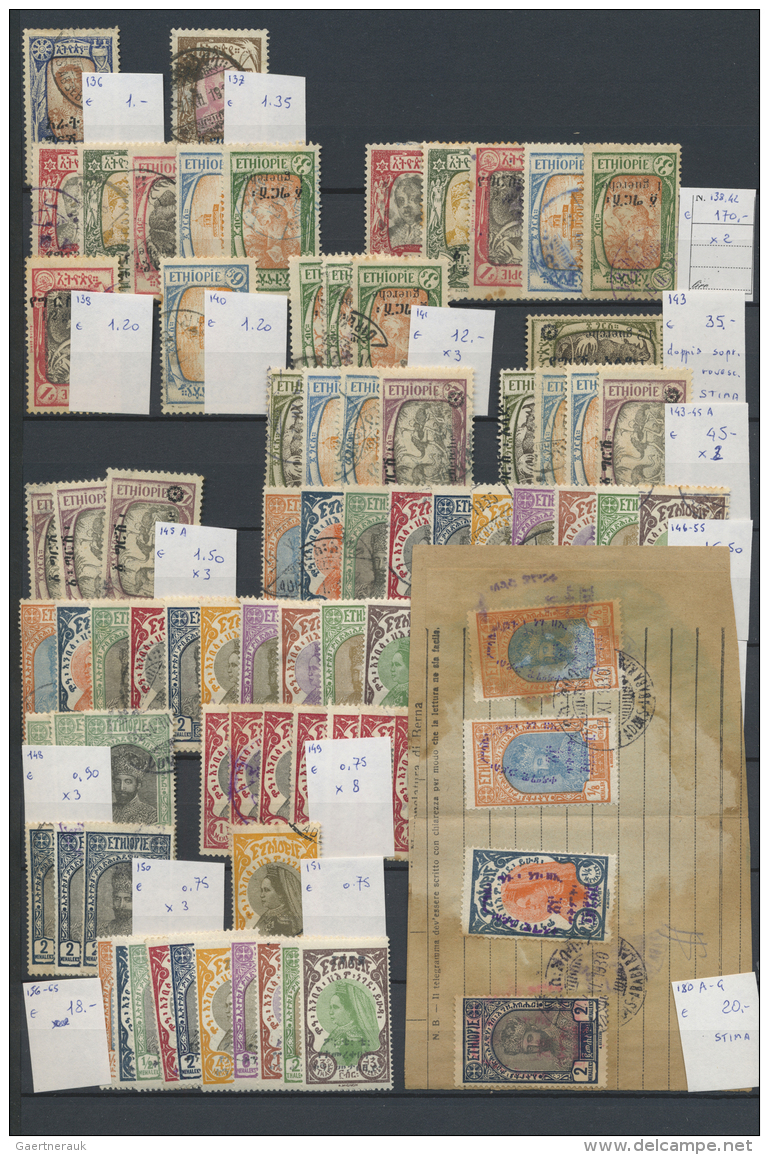 &Auml;thiopien: 1895-1980, Large Album With Comprehensive Collection Mint And Used, Early Issues Most Used With Handstam - Ethiopia