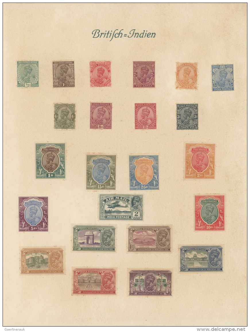 British Commonwealth: 1880/1950 (ca.), Nice, Mostly Unused Collection Of Many Different Areas On More Than 50 Full Fille - Sonstige & Ohne Zuordnung