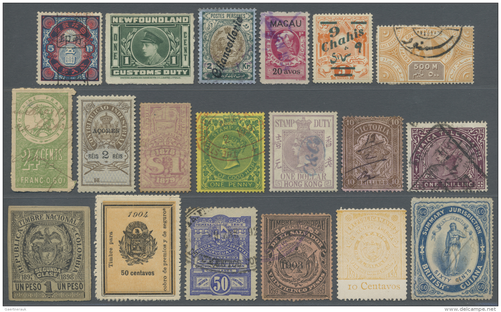 &Uuml;bersee: 1860/1950 Ca., REVENUES, Comprehensive Collection With Many Hundred Revenue Stamps On Album Pages; Startin - Autres & Non Classés