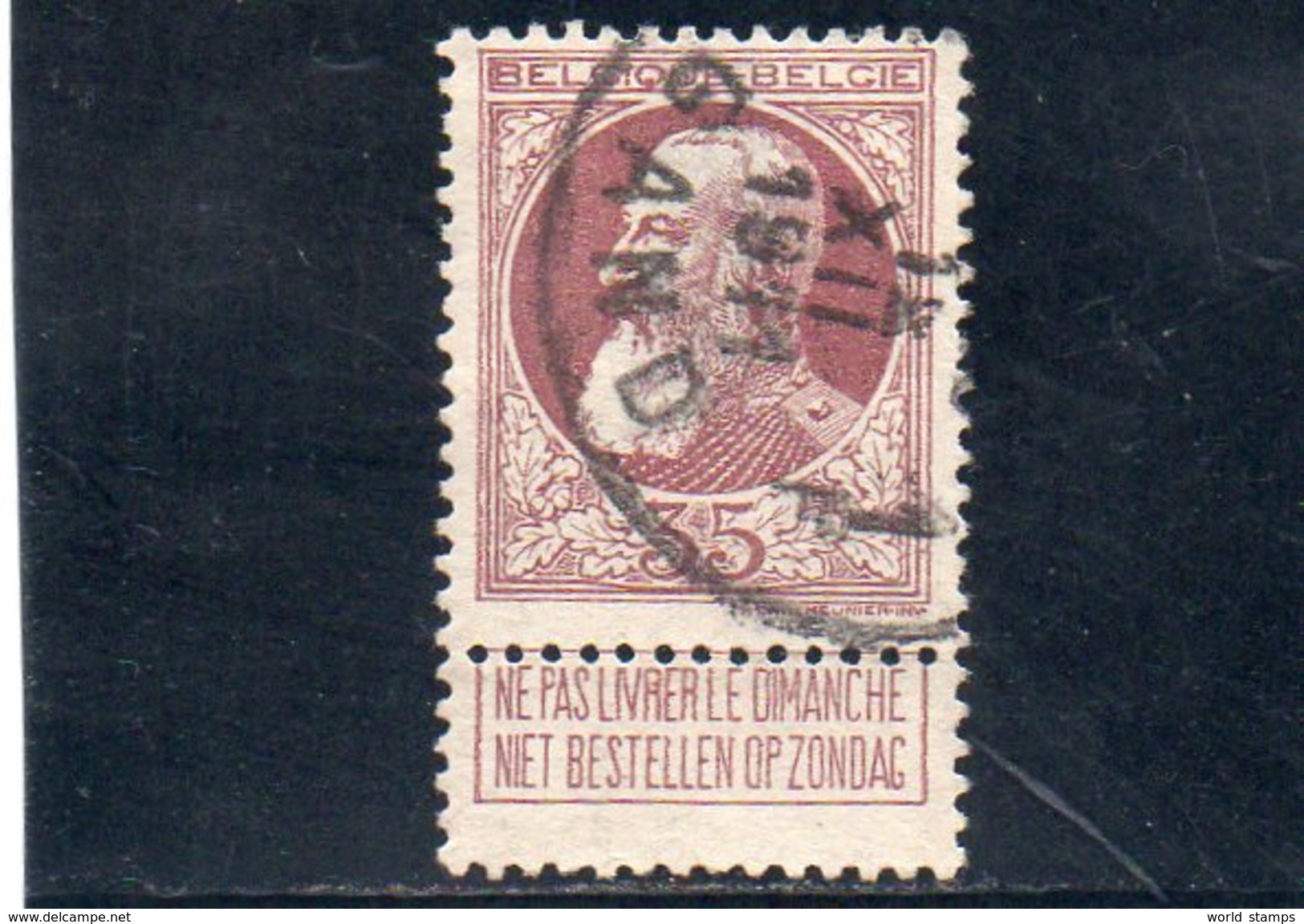 BELGIQUE 1905 O - 1905 Breiter Bart