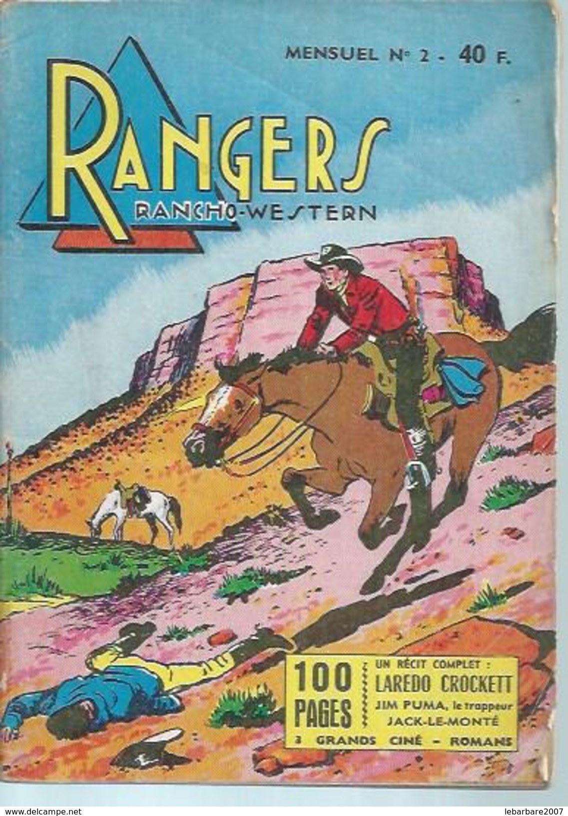 RANGERS   N° 2  -  SER  1958 - Petit Format