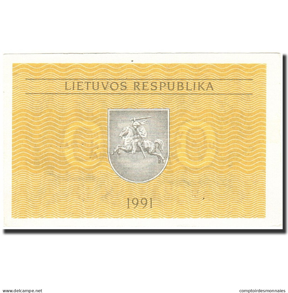 Billet, Lithuania, 0.50 Talonas, 1991, 1991, KM:31b, SPL - Lithuania