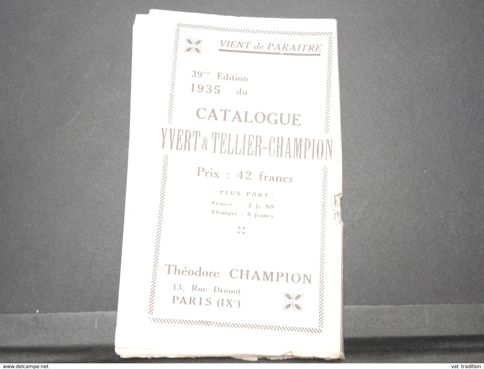 FRANCE - Bulletin Mensuel De La Maison Champion En 1934 - L 7976 - Catalogues De Maisons De Vente