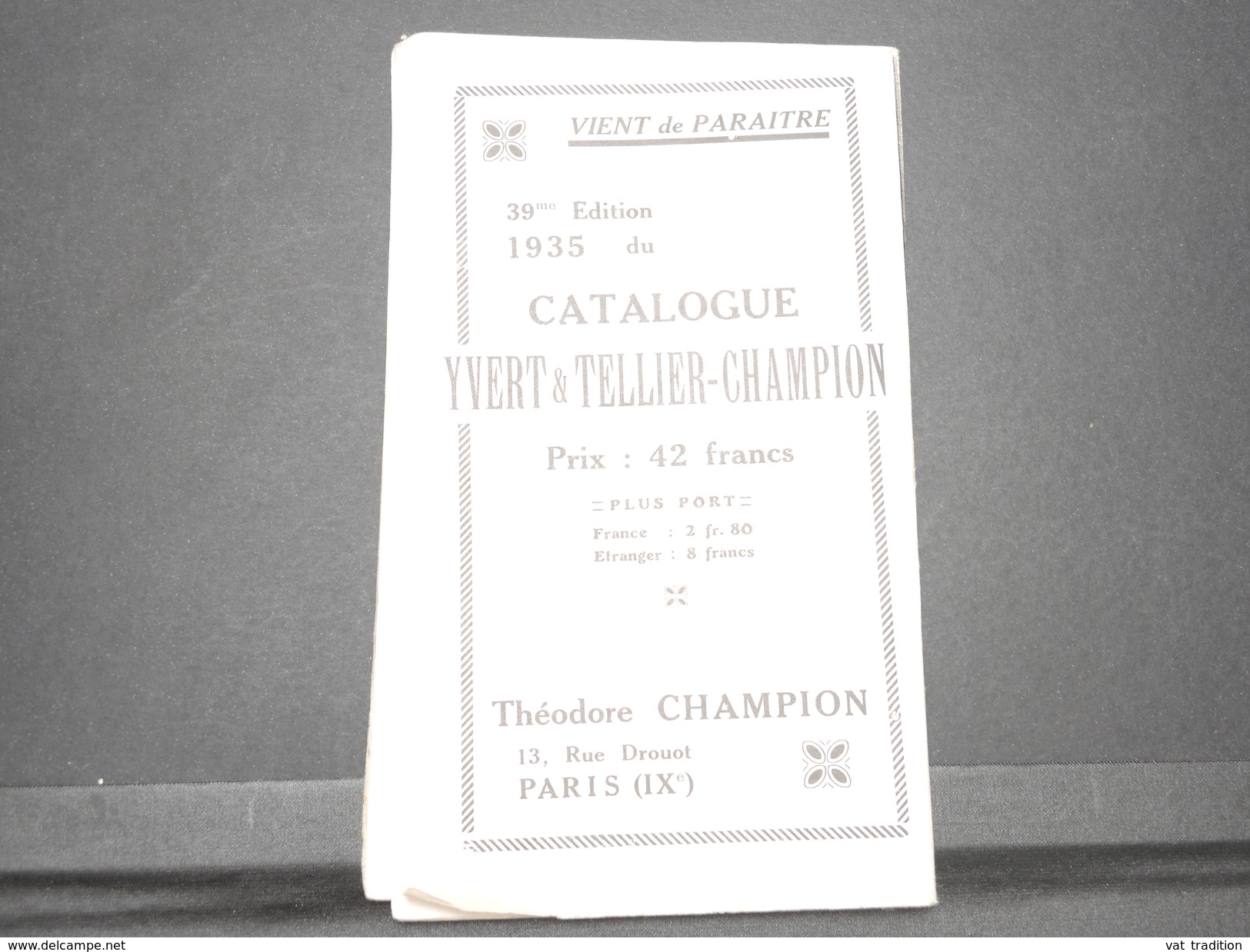 FRANCE - Bulletin Mensuel De La Maison Champion En 1934 - L 7977 - Auktionskataloge