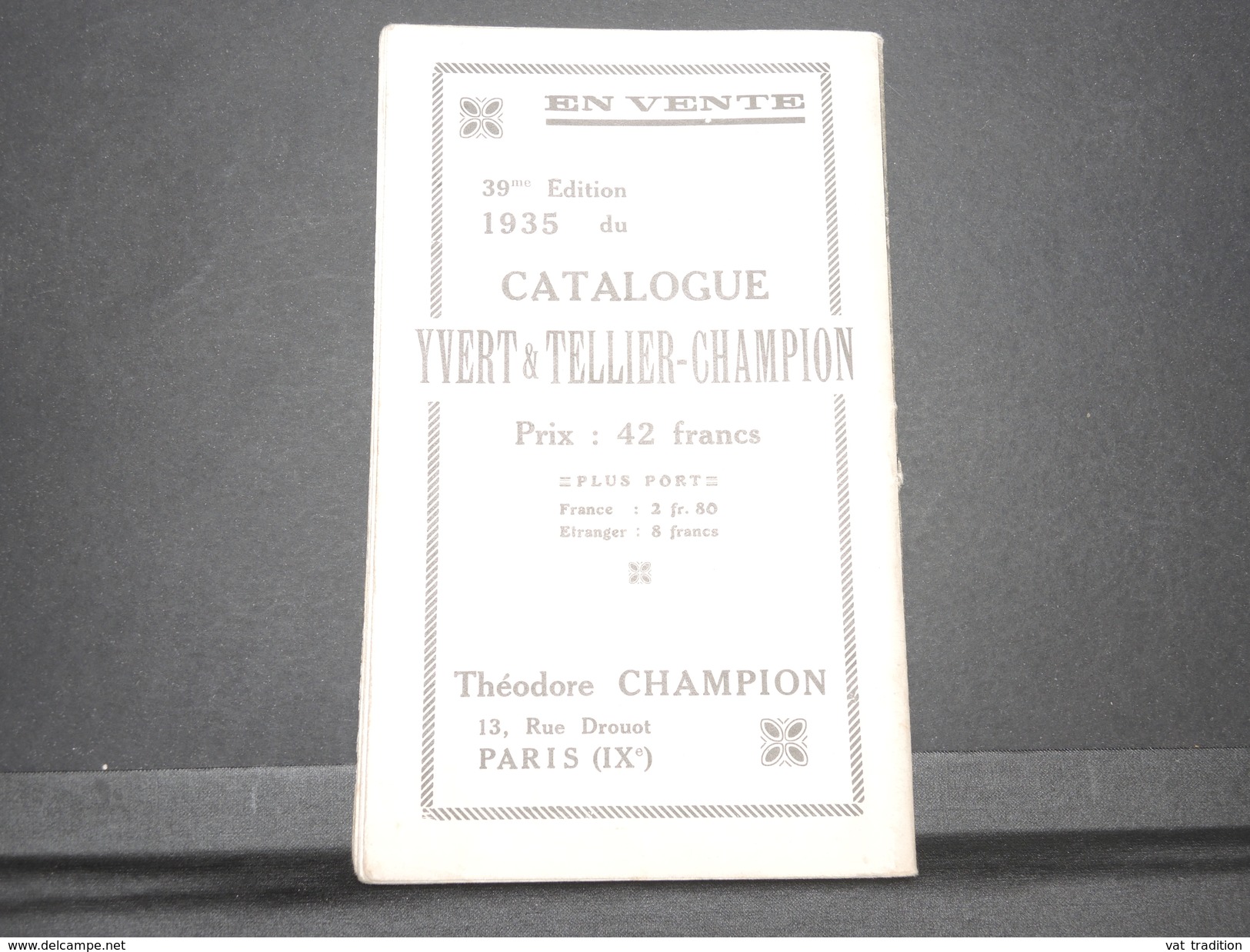 FRANCE - Bulletin Mensuel De La Maison Champion En 1934 - L 7978 - Catalogi Van Veilinghuizen