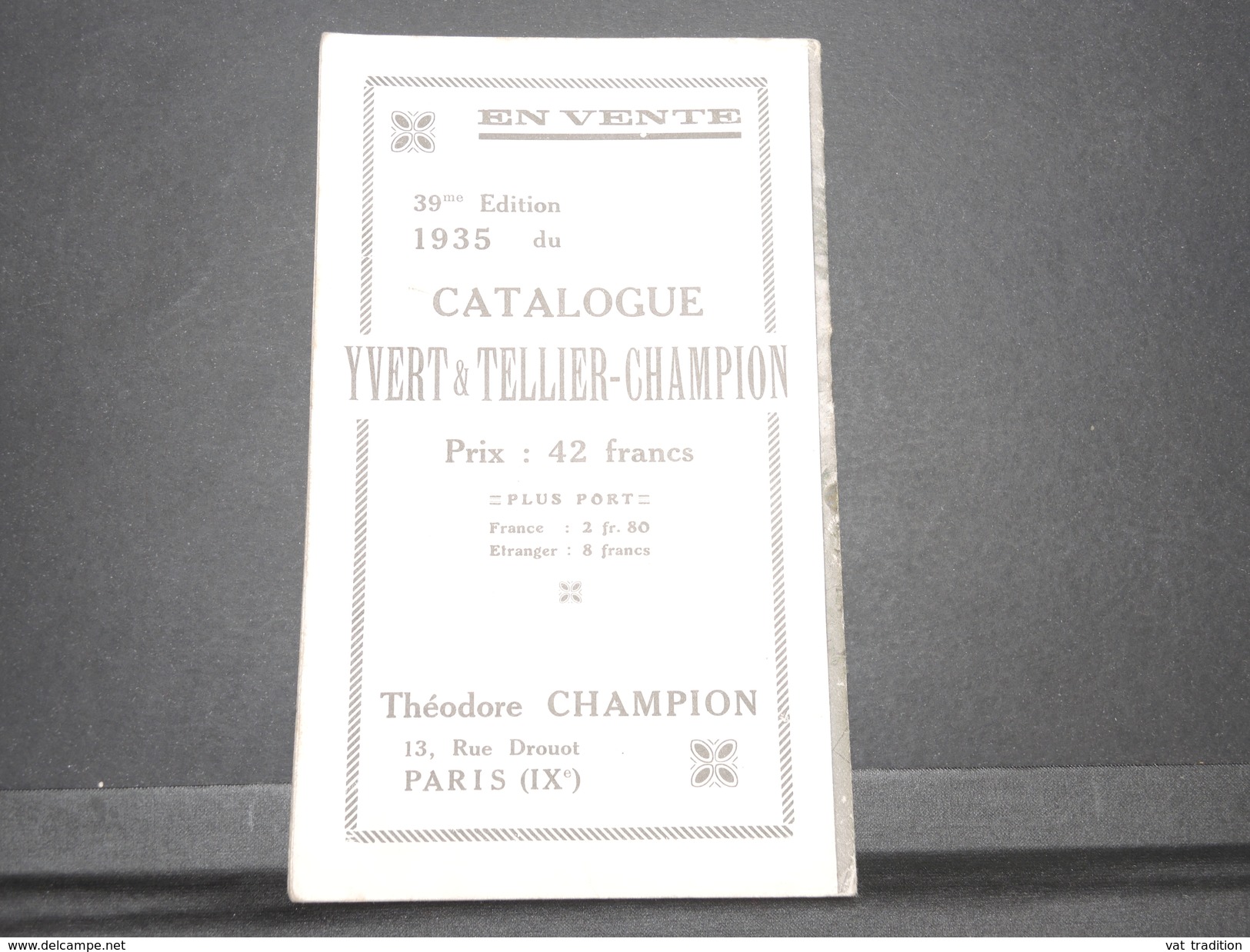 FRANCE - Bulletin Mensuel De La Maison Champion En 1935 - L 7979 - Catalogues De Maisons De Vente